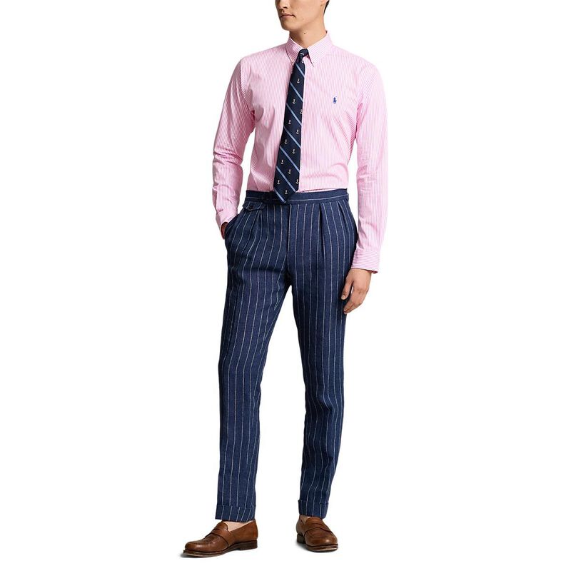 Polo Ralph Lauren Custom Fit Striped Stretch Poplin Shirt image number 3